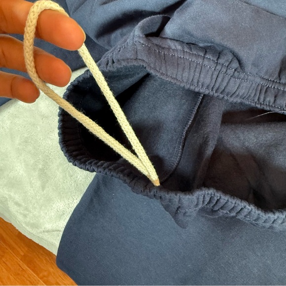 Vintage Jerzees Blank Jogger Pants Mens XL 30” Tapered Fit Navy Blue NEW - Picture 4 of 9